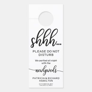 Door Hanger Wedding Do Not Disturb Sign
