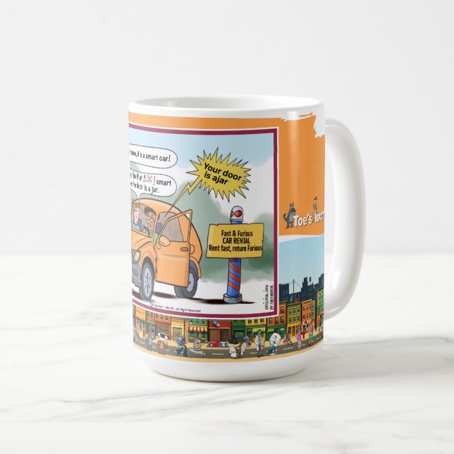 Door Is a Jar | Literal Wordplay Humor Classic Coffee Mug (Front Right)