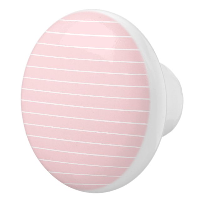Door Knob Pink & White Stripe (Right)