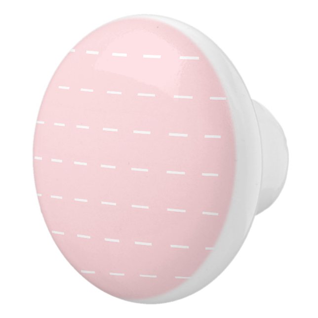 Door Knob Pink & White Stripe (Right)