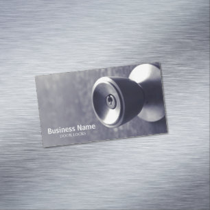 door locks business magnetic business card