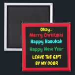 Door Magnet Holiday Bah Humbug Funny Colourful<br><div class="desc">We all know people that really don't like people coming over unannounced so I've created the "bah humbug" magnetic door note. Guaranteed to either make them laugh or they'll get the hint. I really love this magnet. Wishing you all a very Blessed holiday season and we all should remember that...</div>