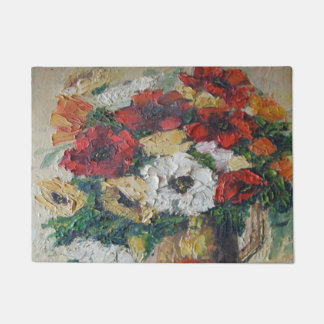 Door Mat Ann Hayes Painting Flower Mix Delight