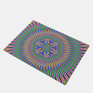 Door Mat  Floral Motif in Colour
