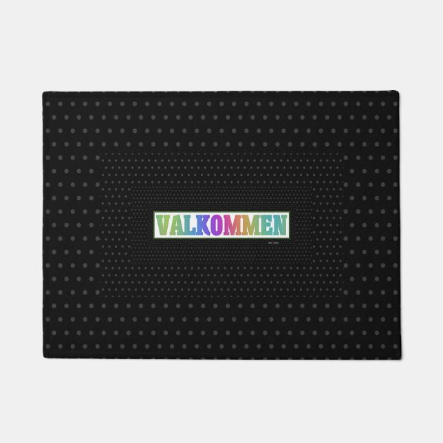 DOOR MAT WELCOME VALKOMMEN SWEDISH LANGUAGE (Front)