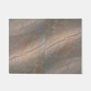 Door Mat with Beige Swirl Design