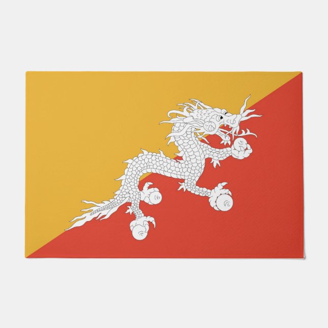 Door Mat with Flag of Bhutan (Front)