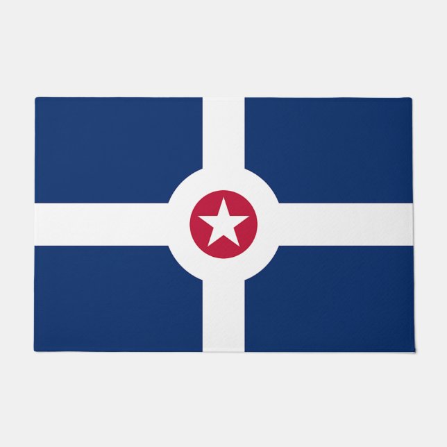 Door Mat with Flag of Indianapolis City (Front)