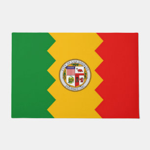 Door Mat with Flag of Los Angeles, USA