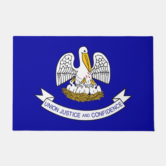 Door Mat with Flag of Louisiana State, USA (Front)