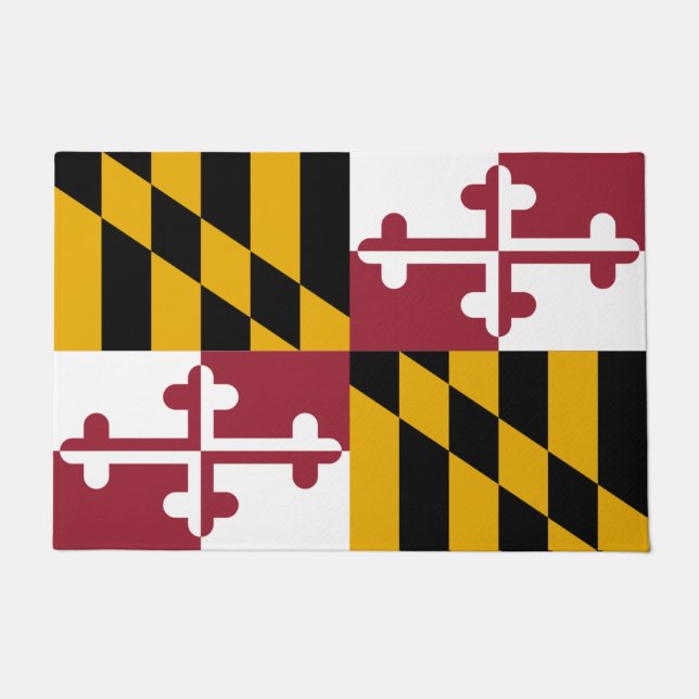 Door Mat with Flag of Maryland State, USA (Front)