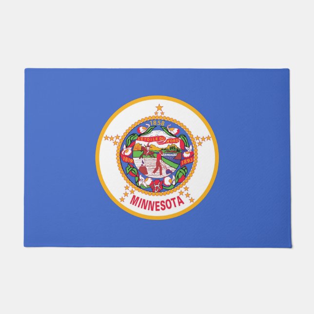 Door Mat with Flag of Minnesota State, USA (Front)