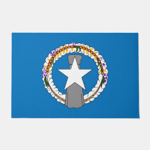 Door Mat with Flag of Northern Mariana, USA