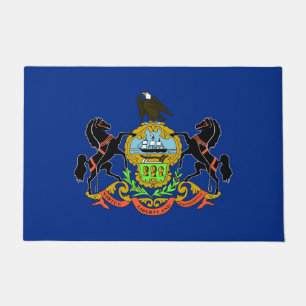Door Mat with Flag of Pennsylvania State, USA