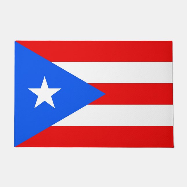 Door Mat with Flag of Puerto Rico, USA (Front)
