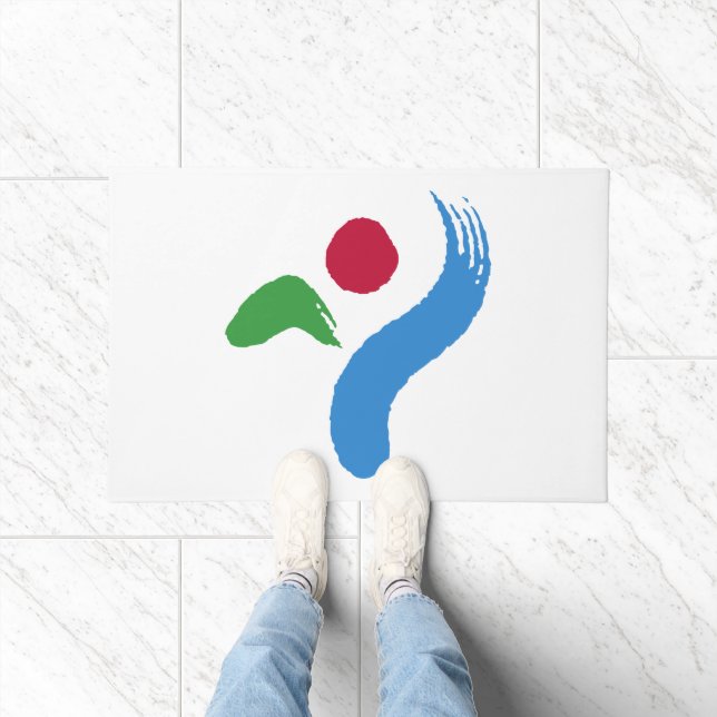 Door Mat with Flag of Seoul, South Korea (Indoor)