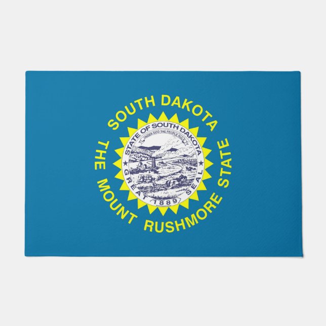 Door Mat with Flag of South Dakota State, USA (Front)