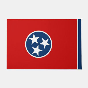 Door Mat with Flag of Tennessee State, USA