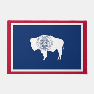 Door Mat with Flag of Wyoming, USA