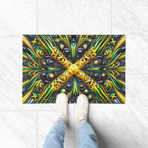 Door Mat with Jamaican Colours design