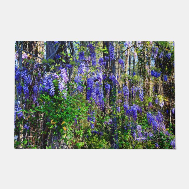 Door Mat with Wisteria Design (Front)