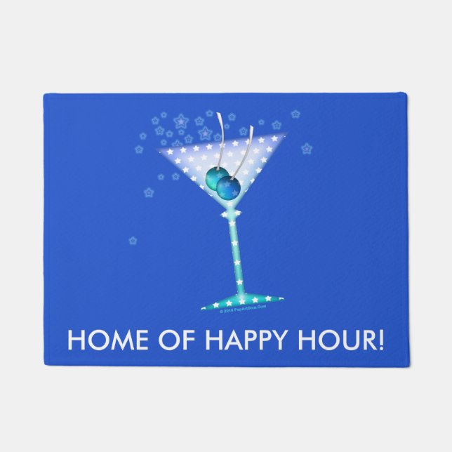 DOOR MATS - BLUE MARTINI (Front)