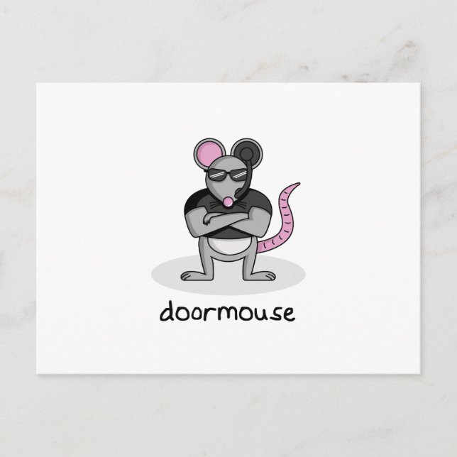 Door Mouse Postcard (Front)