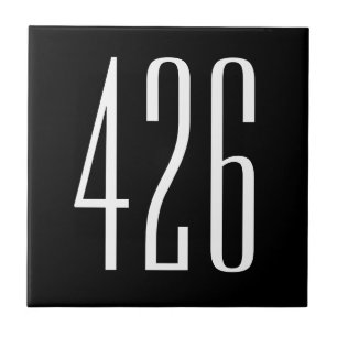 Door number tile