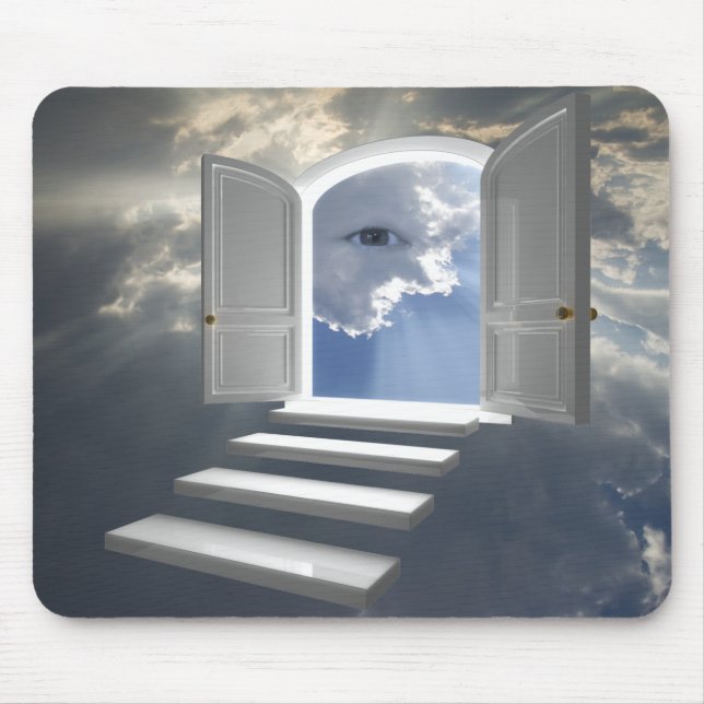 Door opened on a mystic eye mouse pad (Front)
