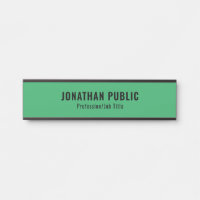 Door Sign Elegant Sea Green Template Custom