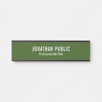 Door Signs Elegant Modern Forest Green Template