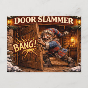 Door Slammer Icelandic Yule Lad  Postcard