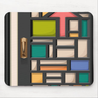 door stained glass mouse pad