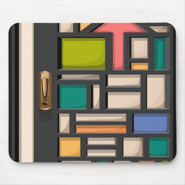 door stained glass mouse pad (Front)