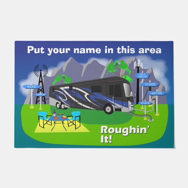 Doormat Entegra Class A RV Roughin' It (Front)