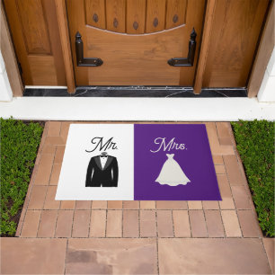 Doormat - Mr. & Mrs. Tuxedo & Gown