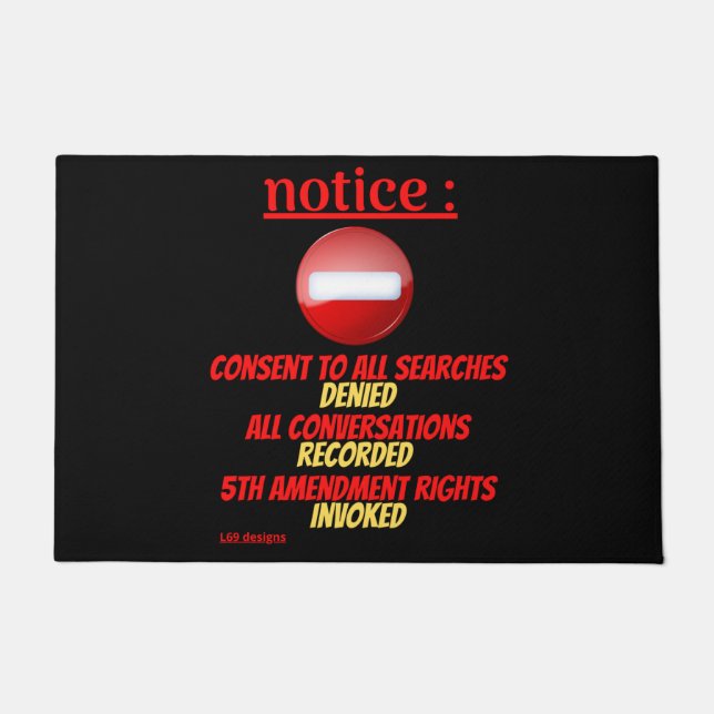 doormat  "NOTICE..." (Front)