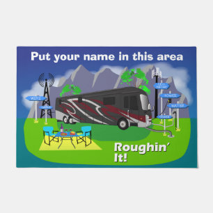 Doormat Red Entegra Aspire Class A RV Roughin' It