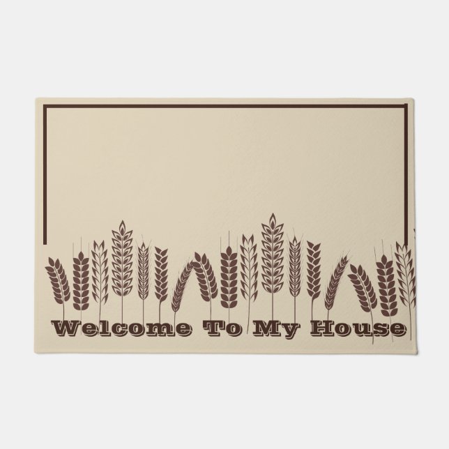 Doormat-Wheat Welcome Doormat (Front)