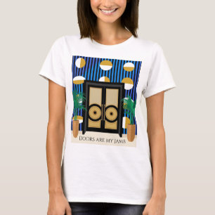 Doors Are My Jamb   Color Block Art Deco T-Shirt