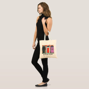 Doors Are My Jamb Colour Block Georgian Doors Tote Bag