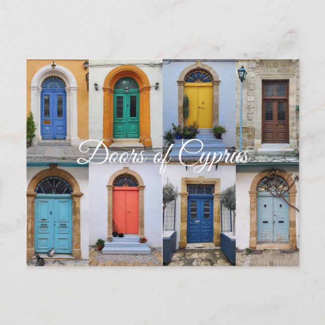 Doors of Cyprus Postcard (Front)