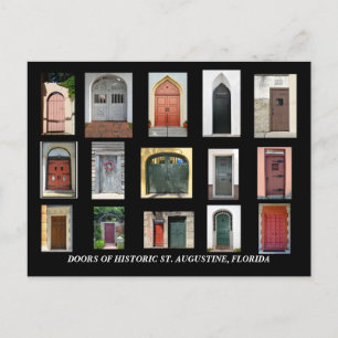 Doors of Historic St. Augustine, Florida Postcard