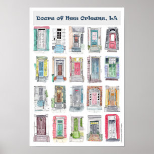 Doors of New Orleans Poster