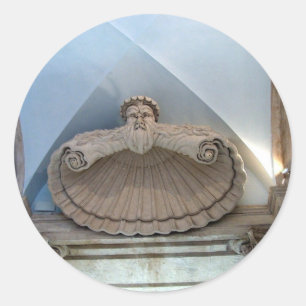 Doorway of Capitoline Museum Classic Round Sticker