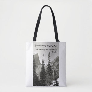 Doorway to a New World in the Mountains Tote Bag