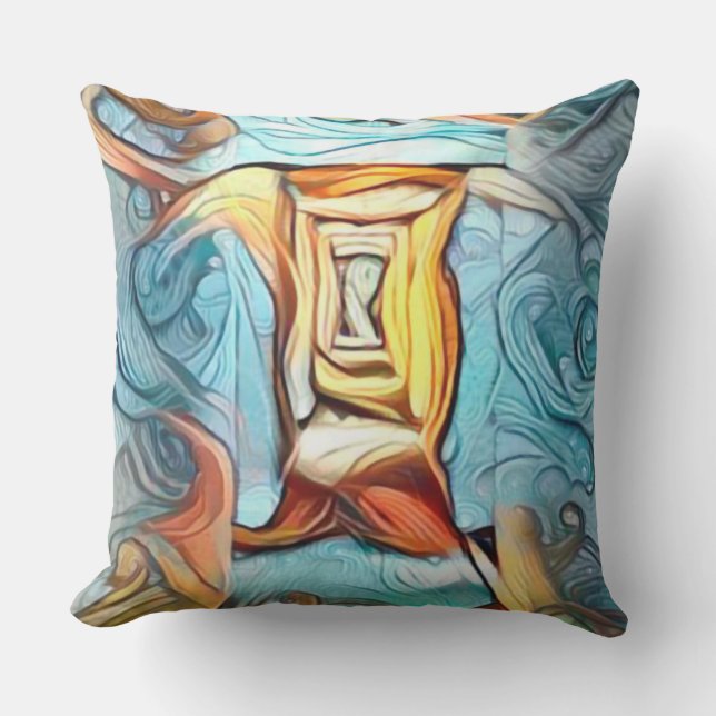Doorway to beyond, abstract expression dreamscape outdoor cushion (Front)
