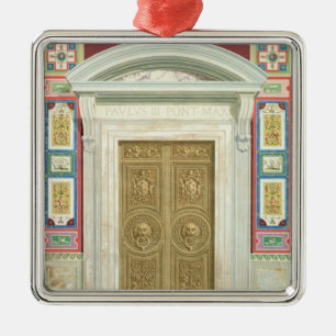 Doorway to the Raphael Loggia at the Vatican, from Metal Tree Decoration