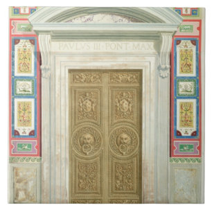 Doorway to the Raphael Loggia at the Vatican, from Tile