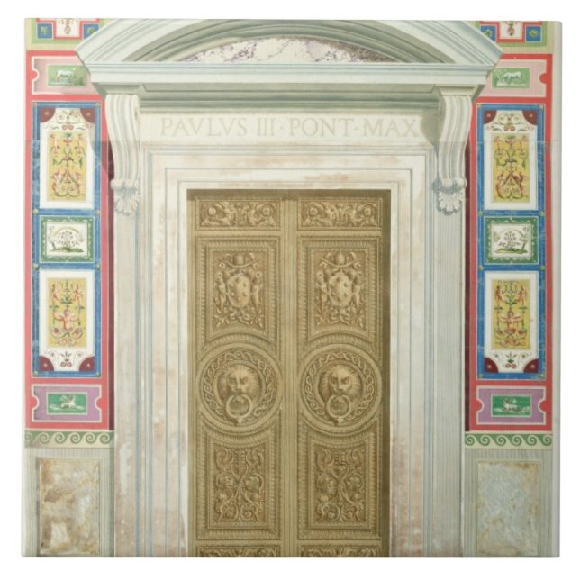 Doorway to the Raphael Loggia at the Vatican, from Tile (Front)